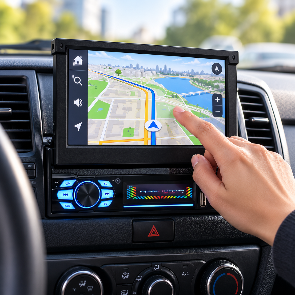 Автомагнітола 7150G GPS 1DIN / Магнітола з Bluetooth та виїзним екраном 7" / Автомагнітола сенсорна+2 пульта 2 Автомагнітола 7150G GPS 1DIN / Магнітола з Bluetooth та виїзним екраном 7" / Автомагнітола сенсорна+2 пульта - Зображення 2