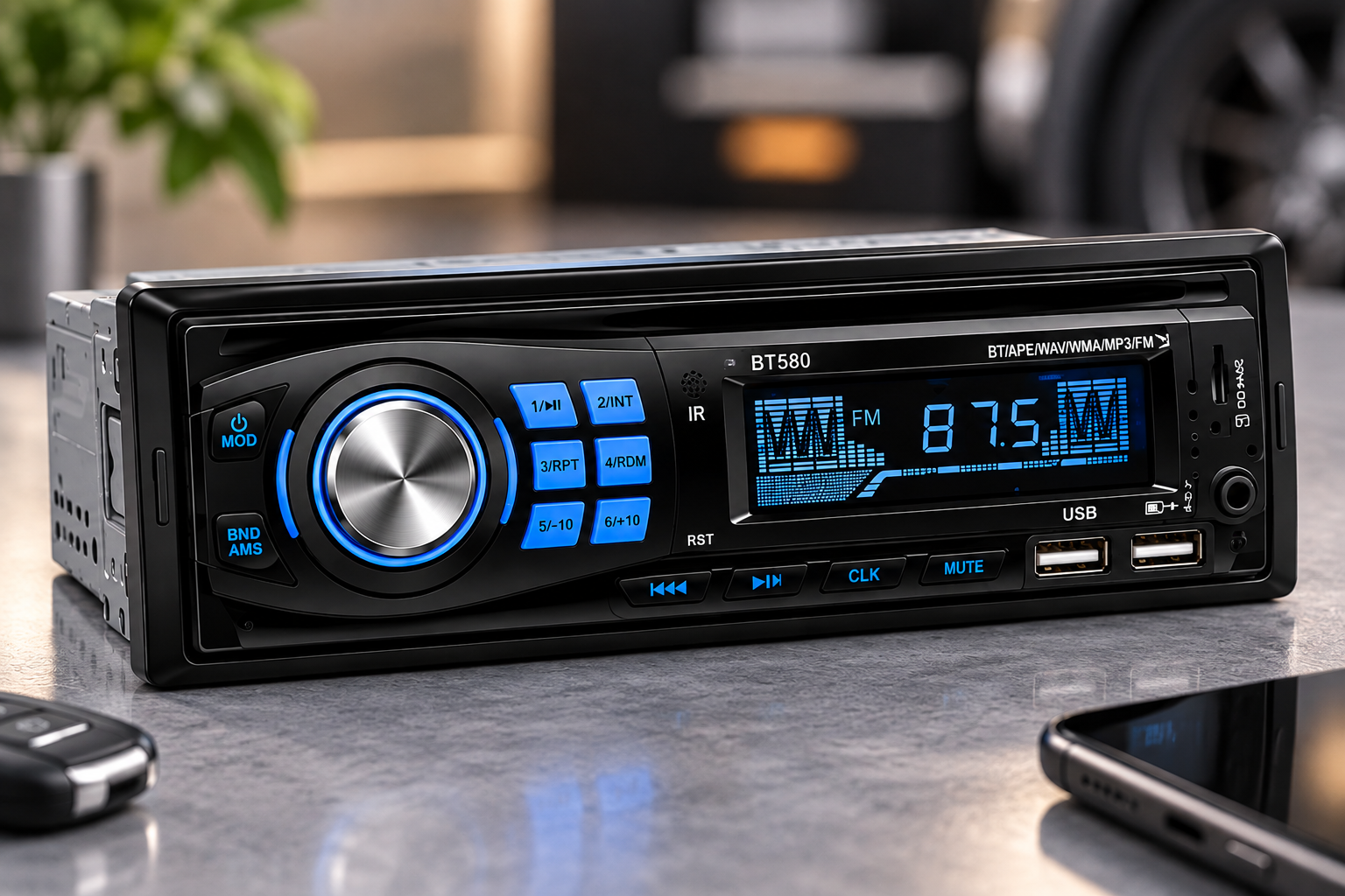 Автомагнітола MP3 580BT / Автомагнітола 1 DIN / Магнітола в авто з Bluetooth 1 Автомагнітола MP3 580BT / Автомагнітола 1 DIN / Магнітола в авто з Bluetooth