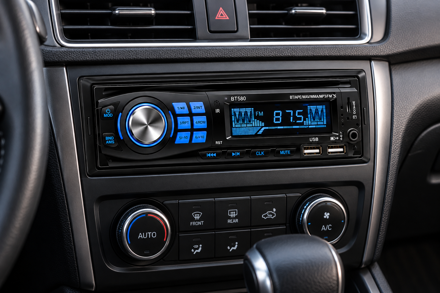 Автомагнітола MP3 580BT / Автомагнітола 1 DIN / Магнітола в авто з Bluetooth 2 Автомагнітола MP3 580BT / Автомагнітола 1 DIN / Магнітола в авто з Bluetooth - Зображення 2