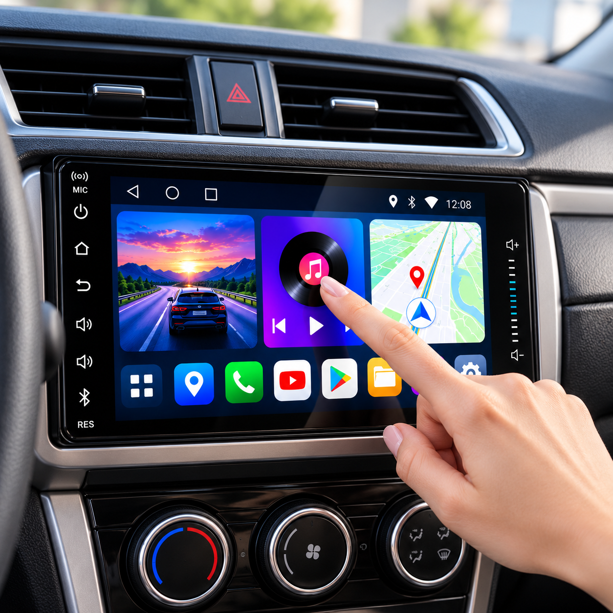 Автомагнітола PI-606 Toyota / Магнітола 2DIN Android 10.0, 3/32 ГБ, / Мультимедійна система GPS, Bluetooth, Wi-Fi 2 Автомагнітола PI-606 Toyota / Магнітола 2DIN Android 10.0, 3/32 ГБ, / Мультимедійна система GPS, Bluetooth, Wi-Fi - Зображення 2