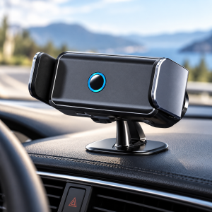 Автомобільний тримач для телефону із замком / Тримач для телефону на торпеду затискач універсальний на електричний дефлектор