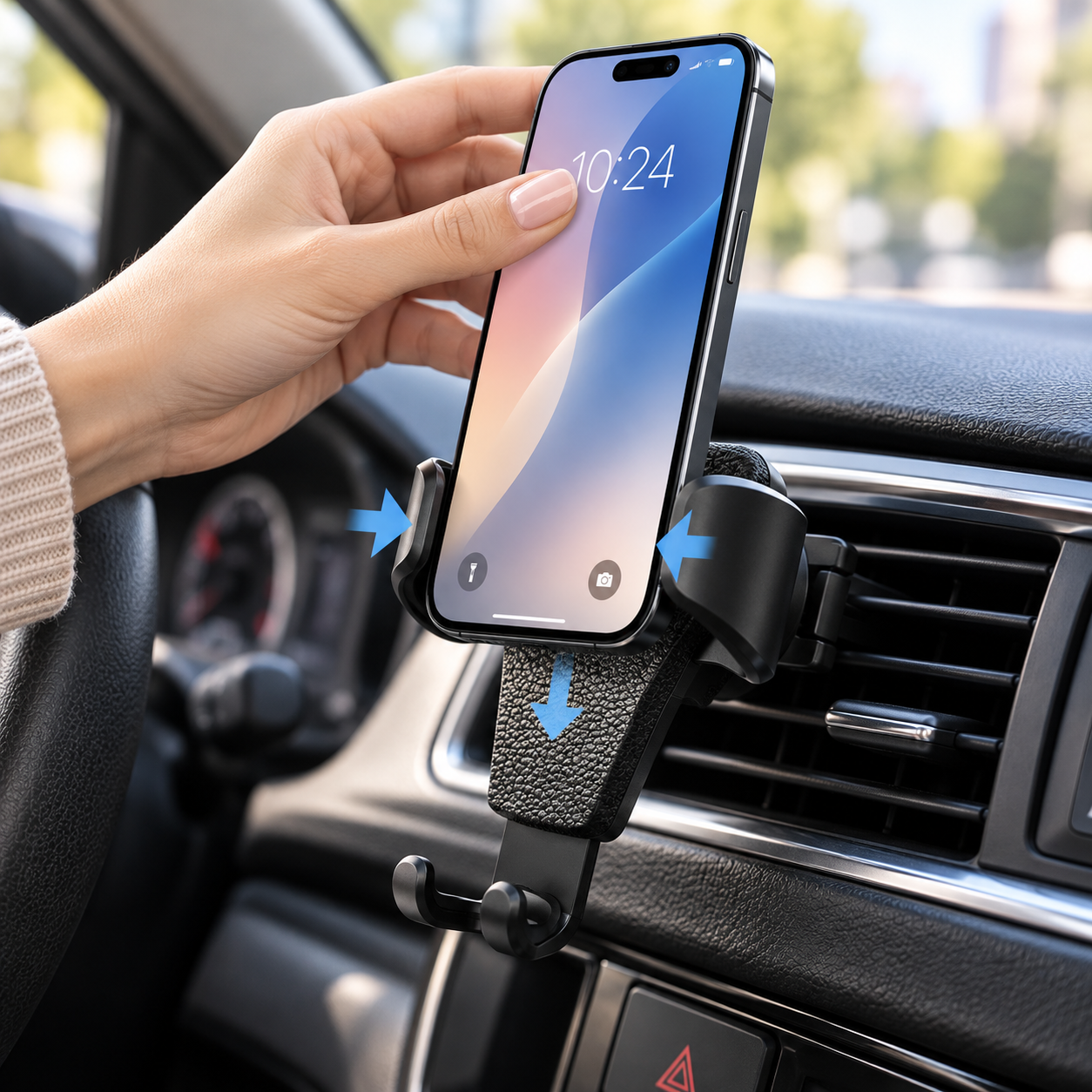 Автомобільний утримувач телефону для вентиляційного отвору / Universal Gravity Air Vent Car Mount / Універсальний автоутримувач 4 Автомобільний утримувач телефону для вентиляційного отвору / Universal Gravity Air Vent Car Mount / Універсальний автоутримувач - Зображення 4