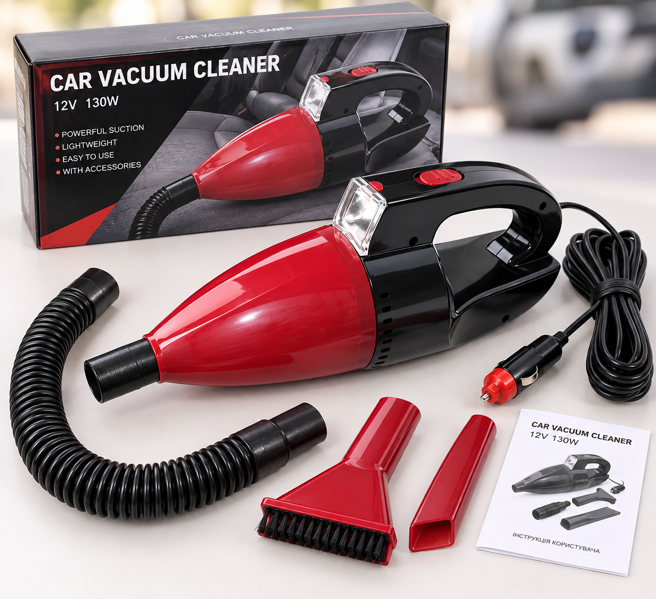 Автомобільний пилосос CAR VACUUM CLEANER / Пилосос з підсвічуванням / Пилосос від прикурювача 4 Автомобільний пилосос CAR VACUUM CLEANER / Пилосос з підсвічуванням / Пилосос від прикурювача - Зображення 4