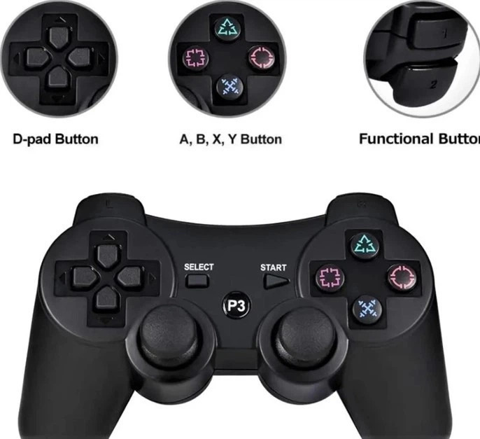 Бездротовий джойстик PS3 Doubleshok (чорний) 4 Бездротовий джойстик PS3 Doubleshok (чорний) - Зображення 4