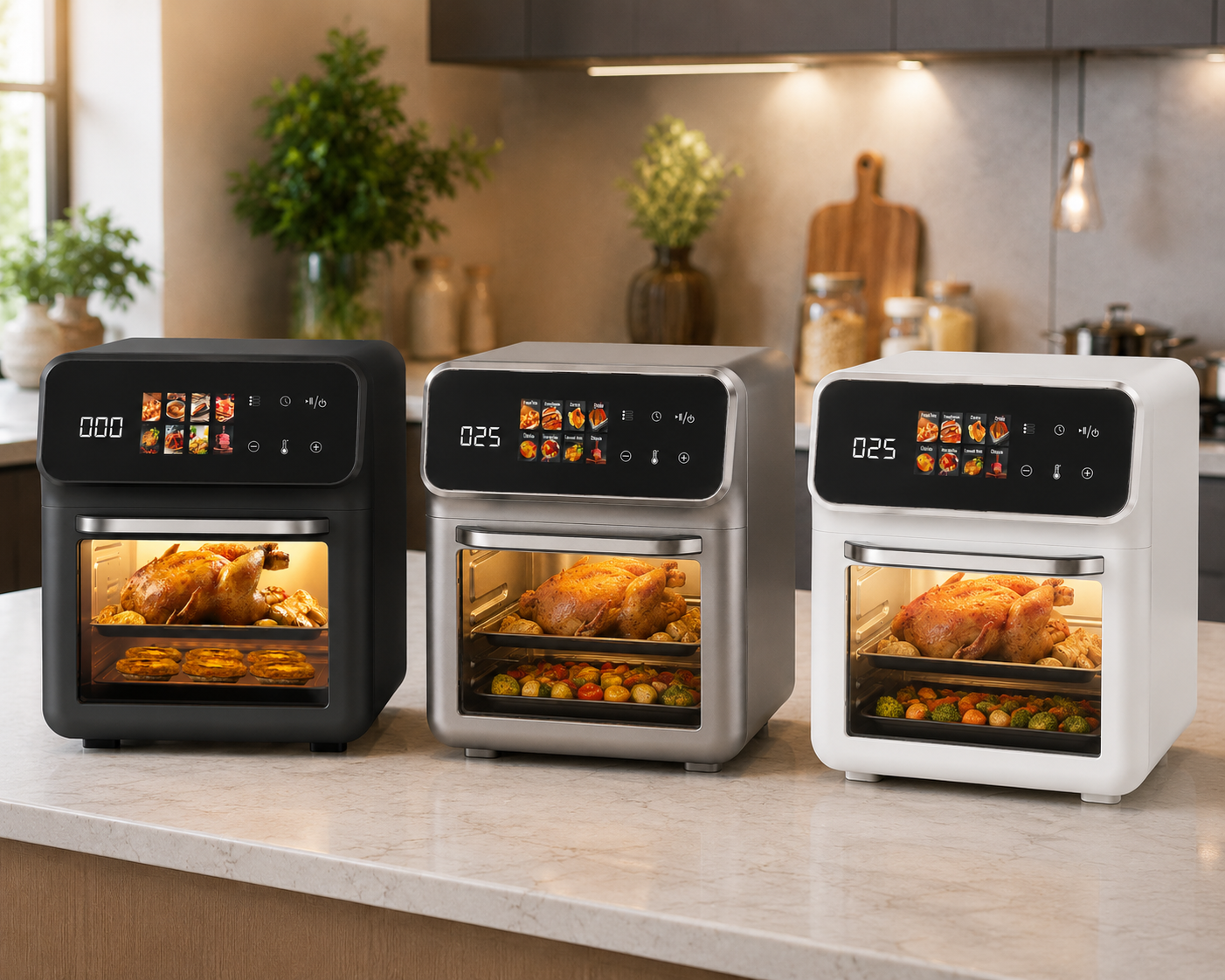 Електрична мультипіч Top Kitchen TK-00244 12л / Аерогриль з сенсорним керуванням 2400 Вт 10 програм 1 Електрична мультипіч Top Kitchen TK-00244 12л / Аерогриль з сенсорним керуванням 2400 Вт 10 програм
