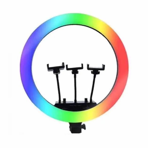Кільцева LED лампа RGB MJ18 45см 3 кріплення 3 Кільцева LED лампа RGB MJ18 45см 3 кріплення - Зображення 3