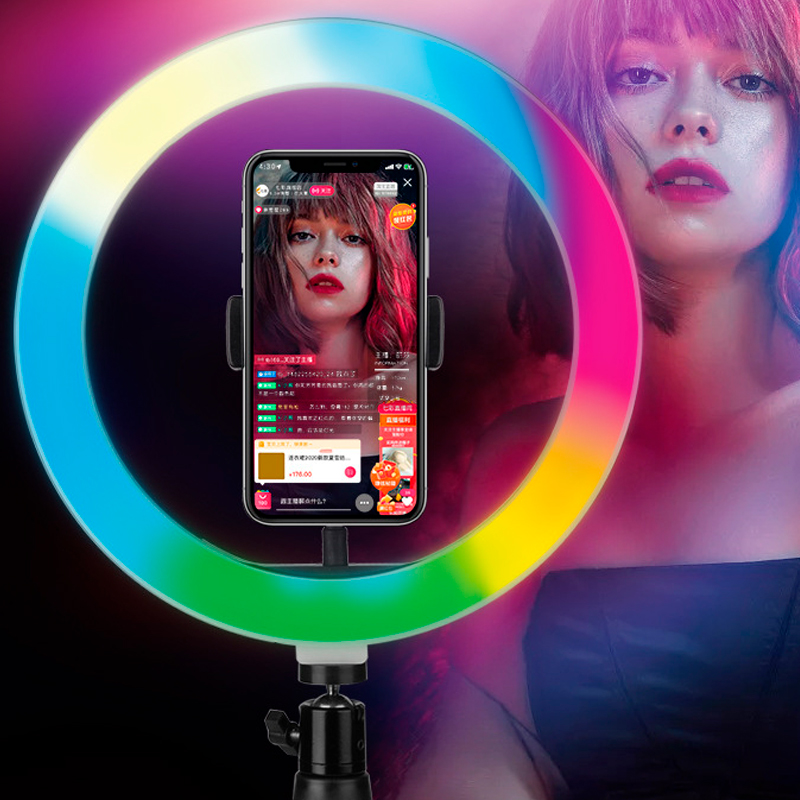 Кільцева RGB селфі - лампа, 26 см 2 Кільцева RGB селфі - лампа, 26 см - Зображення 2