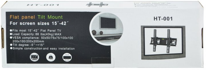 Настінне кріплення для телевізора (кронштейн) 15-42" HT-001 4 Настінне кріплення для телевізора (кронштейн) 15-42" HT-001 - Зображення 4