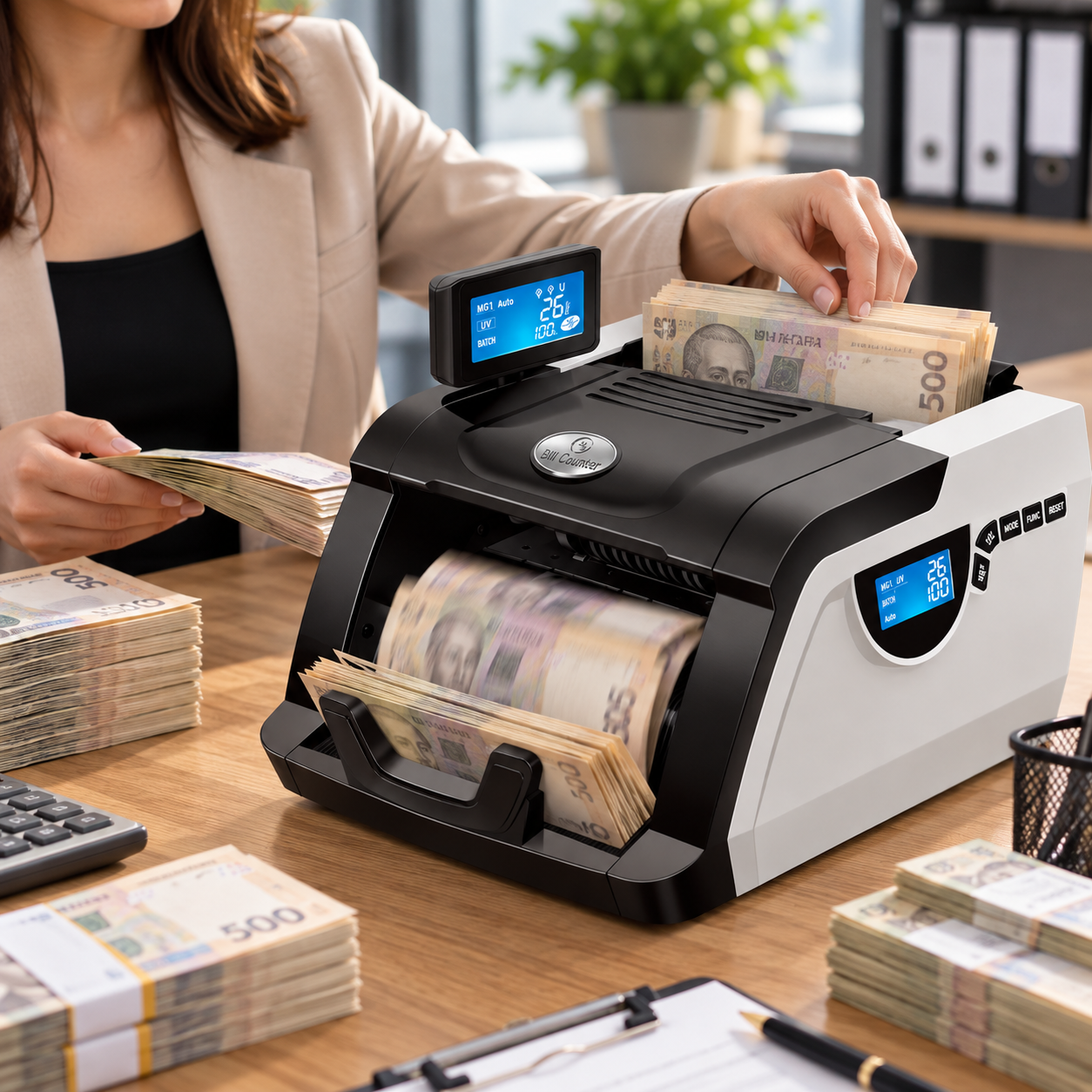 Рахункова машинка Bill Counter GR-6200 / Лічильник банкнот з детектором / Лічильник банкнот 220 В 2 Рахункова машинка Bill Counter GR-6200 / Лічильник банкнот з детектором / Лічильник банкнот 220 В - Зображення 2