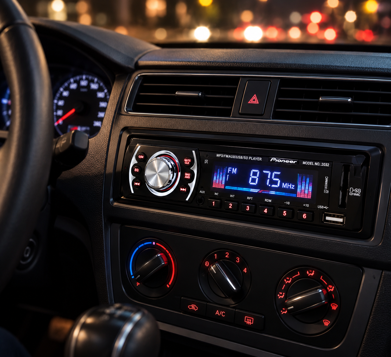 USB-автомагнітола, MP3, FM, SD, AUX 2032 / Магнітофон в авто+пульт / Автомобільна магнітола 3 USB-автомагнітола, MP3, FM, SD, AUX 2032 / Магнітофон в авто+пульт / Автомобільна магнітола - Зображення 3