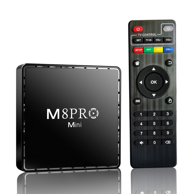 Ігрова андроїд ТВ приставка з Android TV + 2 джойстики M8PRO Mini ретро консоль PS1, Dendy, Sega 2 Ігрова андроїд ТВ приставка з Android TV + 2 джойстики M8PRO Mini ретро консоль PS1, Dendy, Sega - Зображення 2