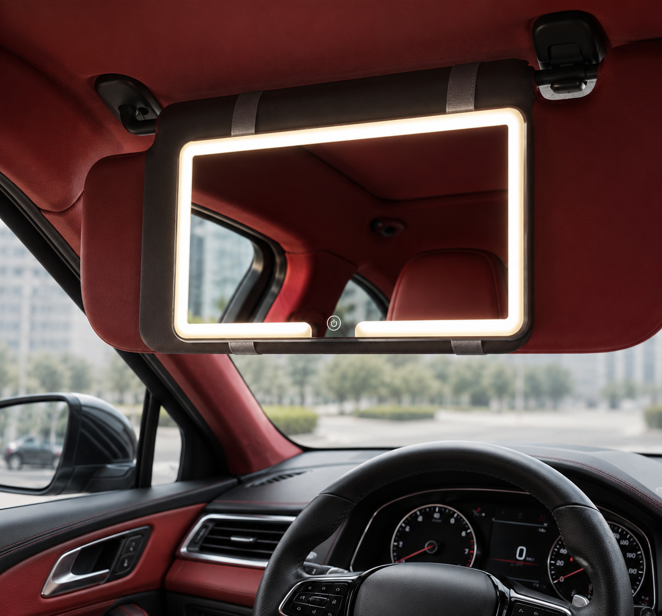 Дзеркало з підсвічуванням HB-5 / Дзеркало прямокутне з LED підсвічуванням на козирок автомобіля з акумулятором / Дзеркало дзеркало для макіяжу 4 Дзеркало з підсвічуванням HB-5 / Дзеркало прямокутне з LED підсвічуванням на козирок автомобіля з акумулятором / Дзеркало дзеркало для макіяжу - Зображення 4