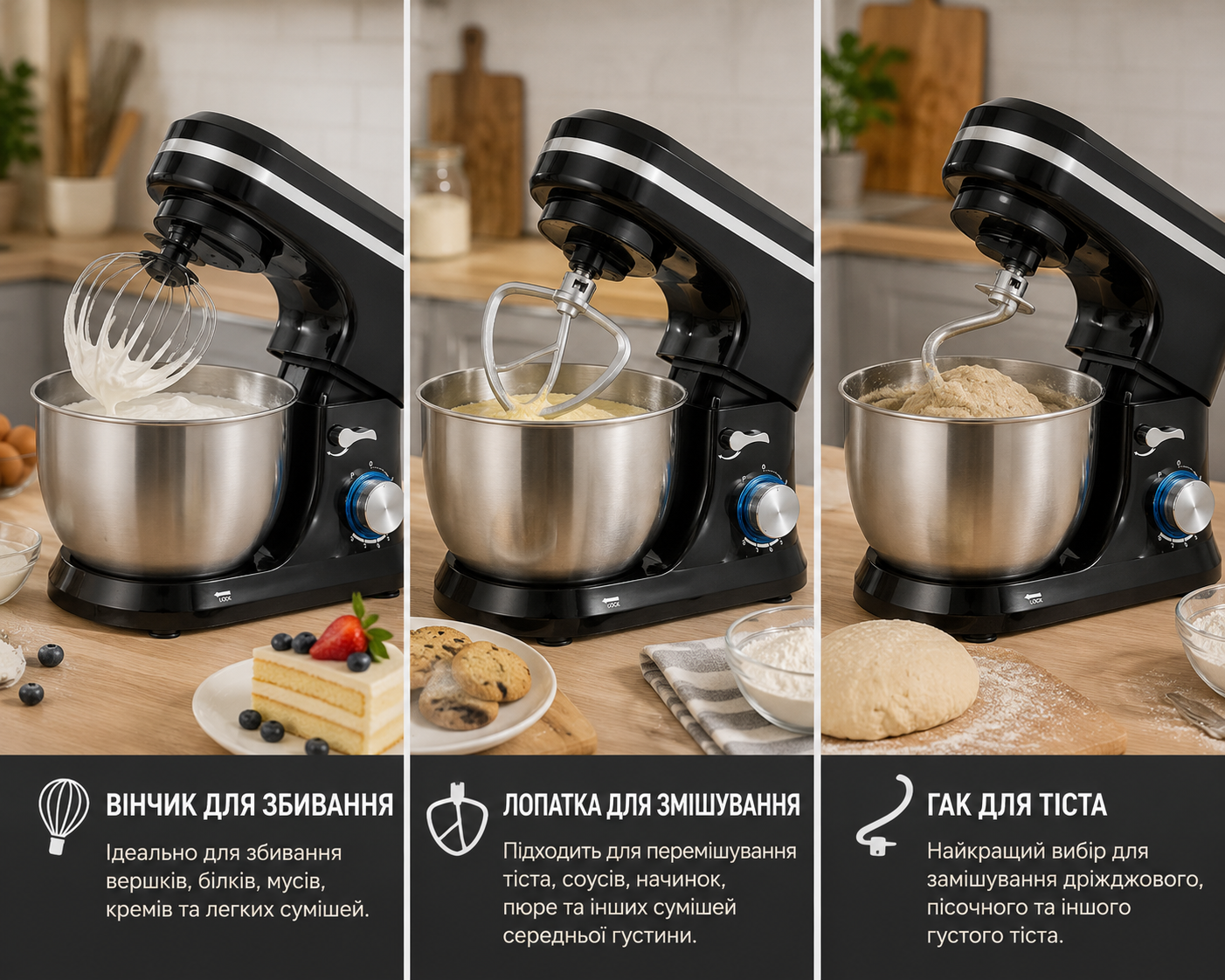 Кухонний тістоміс SOKANY SK-271 1200 Вт / Планетарний міксер 5л 8 швидкостей 3 Кухонний тістоміс SOKANY SK-271 1200 Вт / Планетарний міксер 5л 8 швидкостей - Зображення 3