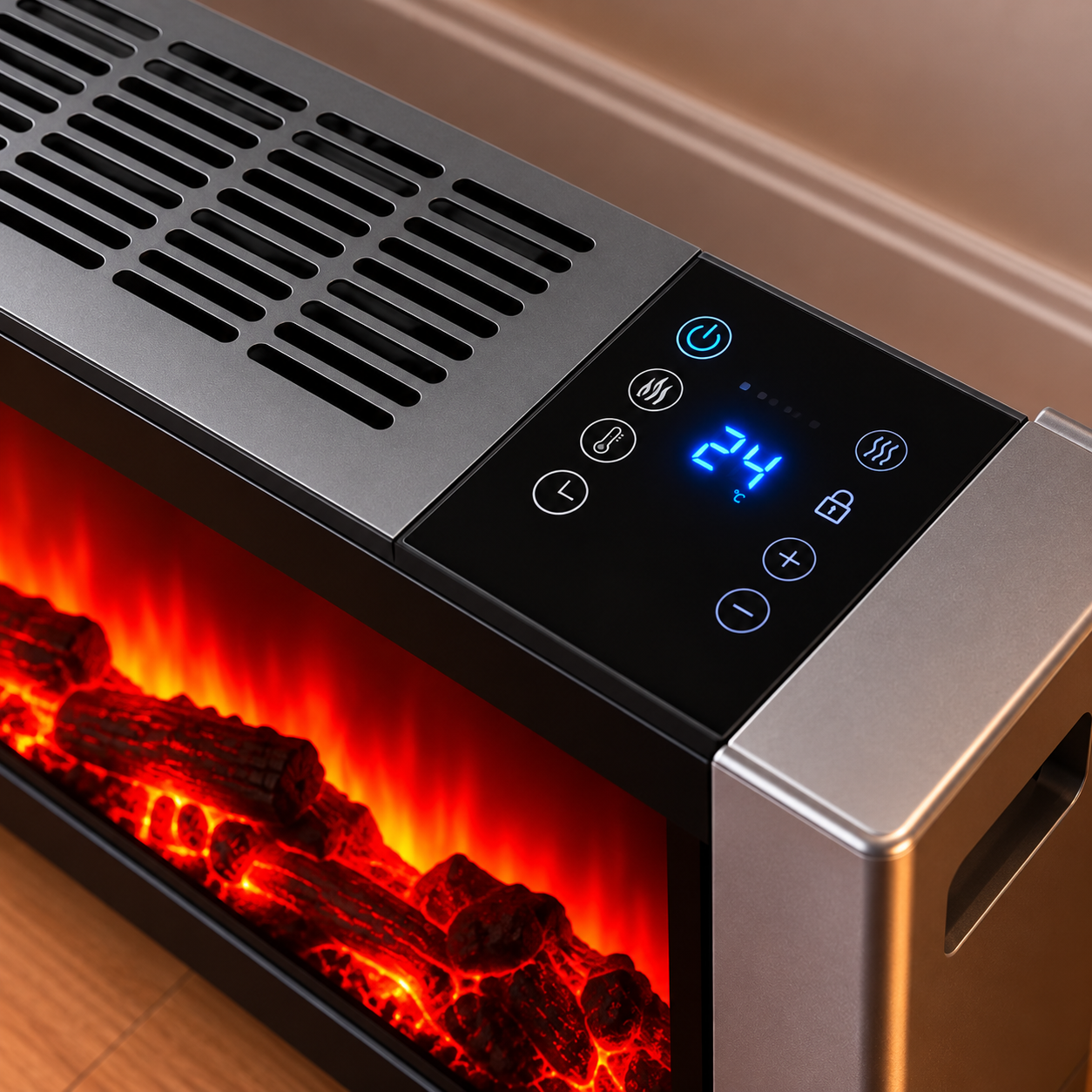 Електричний обігрівач 3D-полум'я / Камін підлоговий 1500W / Обігрівач з LED-імітацією вогню 5 Електричний обігрівач 3D-полум'я / Камін підлоговий 1500W / Обігрівач з LED-імітацією вогню - Зображення 5