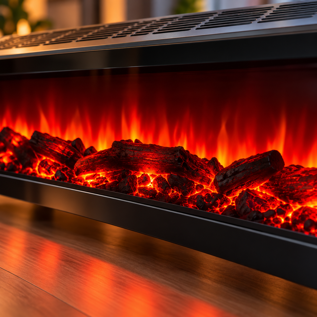 Електричний обігрівач 3D-полум'я / Камін підлоговий 1500W / Обігрівач з LED-імітацією вогню 4 Електричний обігрівач 3D-полум'я / Камін підлоговий 1500W / Обігрівач з LED-імітацією вогню - Зображення 4