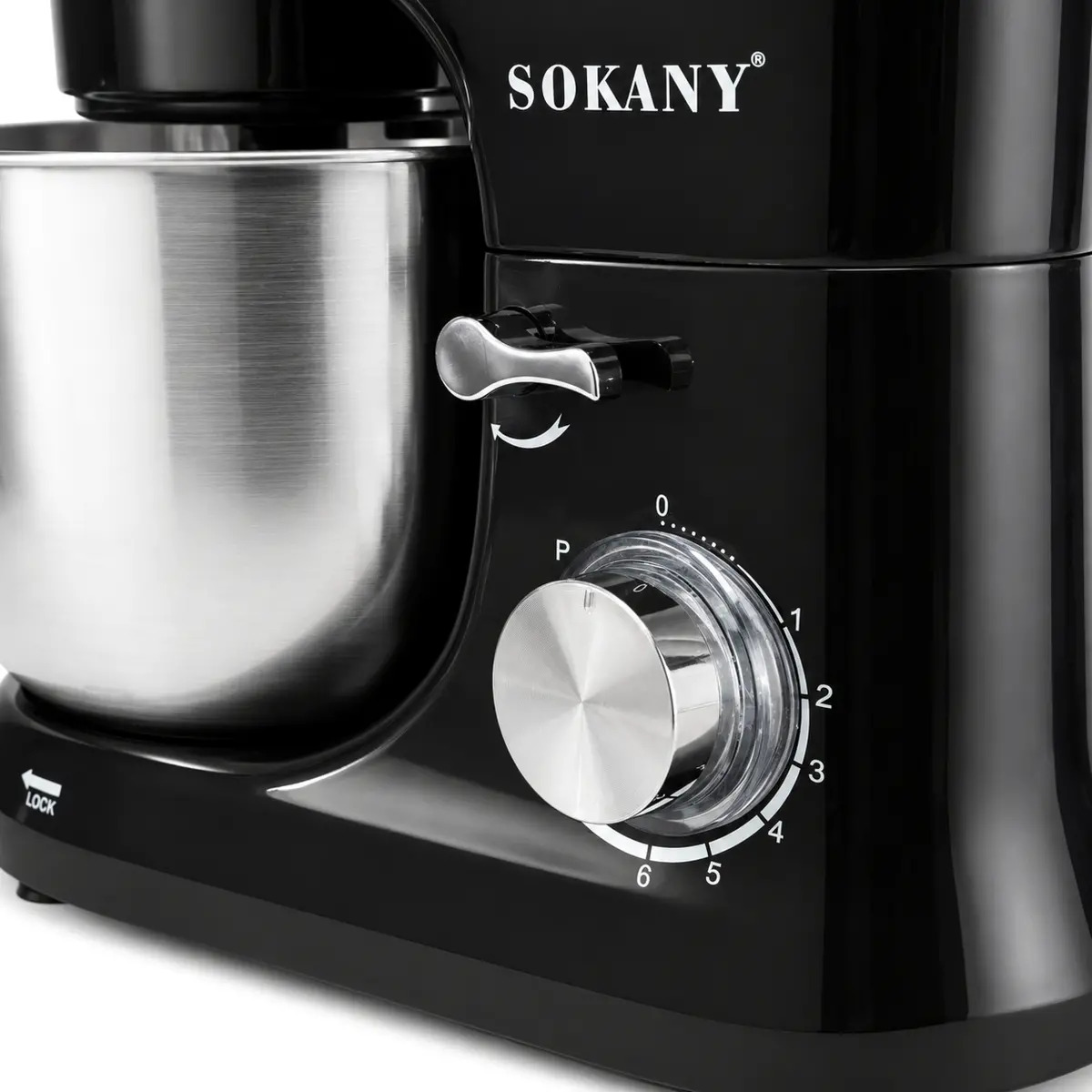 Кухонний тістоміс SOKANY SK-271 1200 Вт / Планетарний міксер 5л 8 швидкостей 6 Кухонний тістоміс SOKANY SK-271 1200 Вт / Планетарний міксер 5л 8 швидкостей - Зображення 6