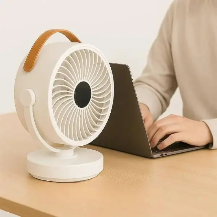 Акумуляторний міні вентилятор VU-05/FS-25 з поворотом / Вентилятор Mini fan з LED-підсвічуванням та USB 7 Акумуляторний міні вентилятор VU-05/FS-25 з поворотом / Вентилятор Mini fan з LED-підсвічуванням та USB - Зображення 7