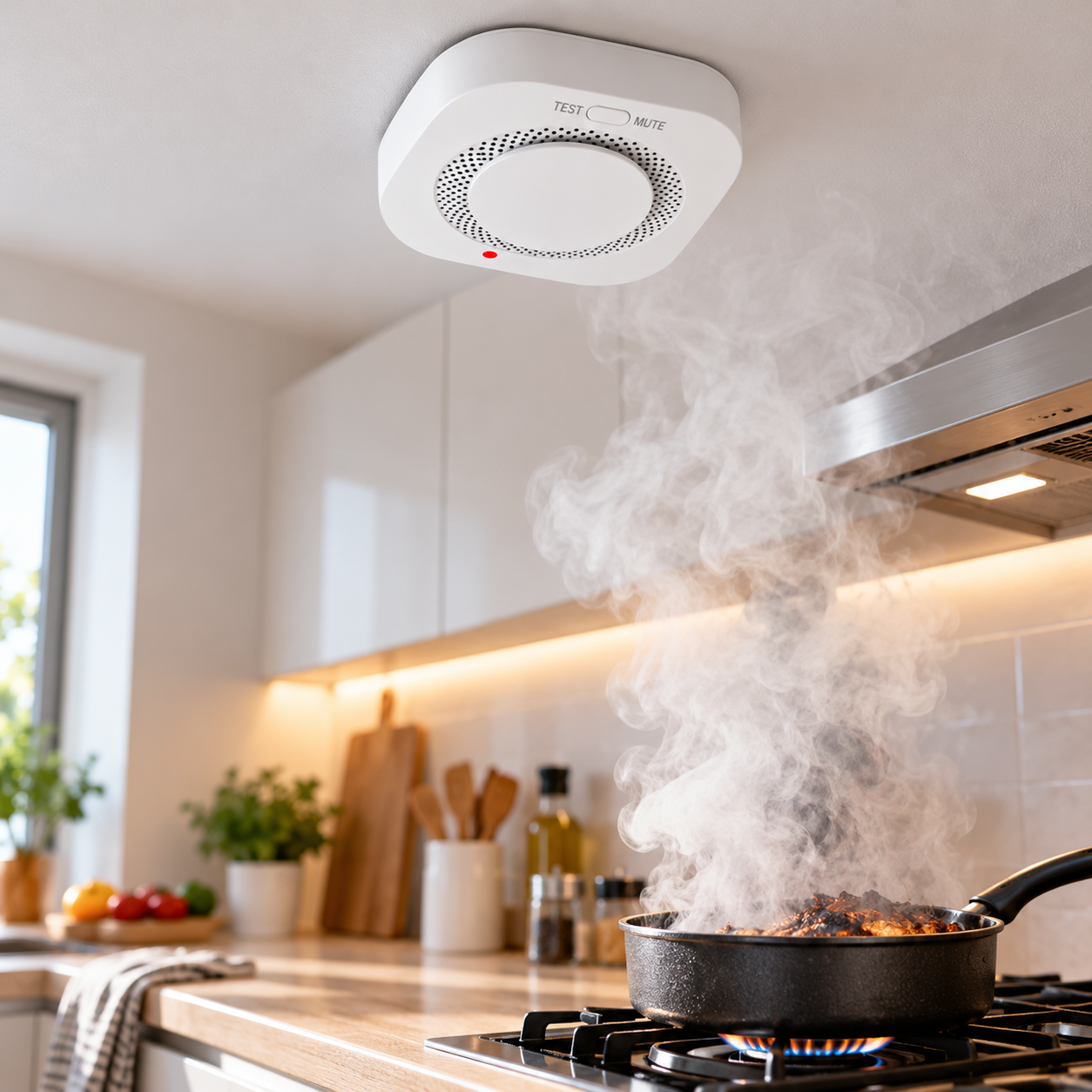 Автономний пожежний сповіщувач Smoke Alarm / Бездротовий датчик диму зі звуковою сигналізацією 2 Автономний пожежний сповіщувач Smoke Alarm / Бездротовий датчик диму зі звуковою сигналізацією - Зображення 2
