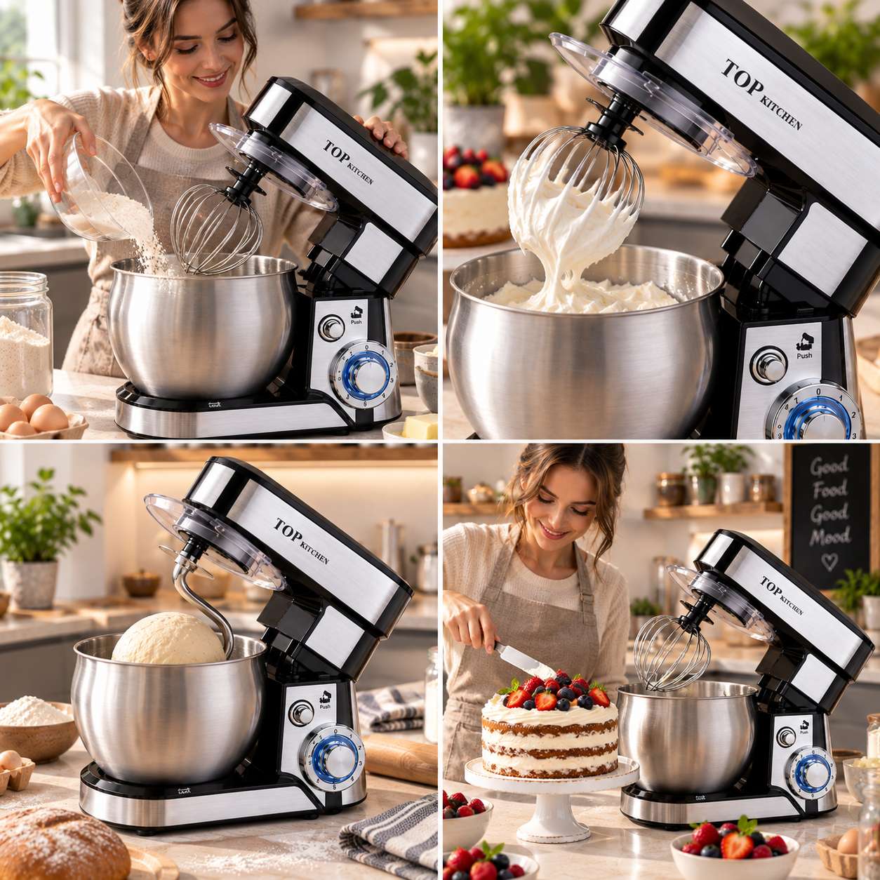 Планетарний міксер 3в1 Top Kitchen 6л / Кухонний кобмайн TK 00243 4200 Вт 3 Планетарний міксер 3в1 Top Kitchen 6л / Кухонний кобмайн TK 00243 4200 Вт - Зображення 3
