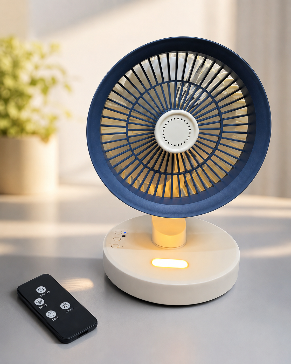 Портативний вентилятор SkyBerg з LED-підсвічуванням / Переносний настільний вентилятор + пульт ДК 1 Портативний вентилятор SkyBerg з LED-підсвічуванням / Переносний настільний вентилятор + пульт ДК