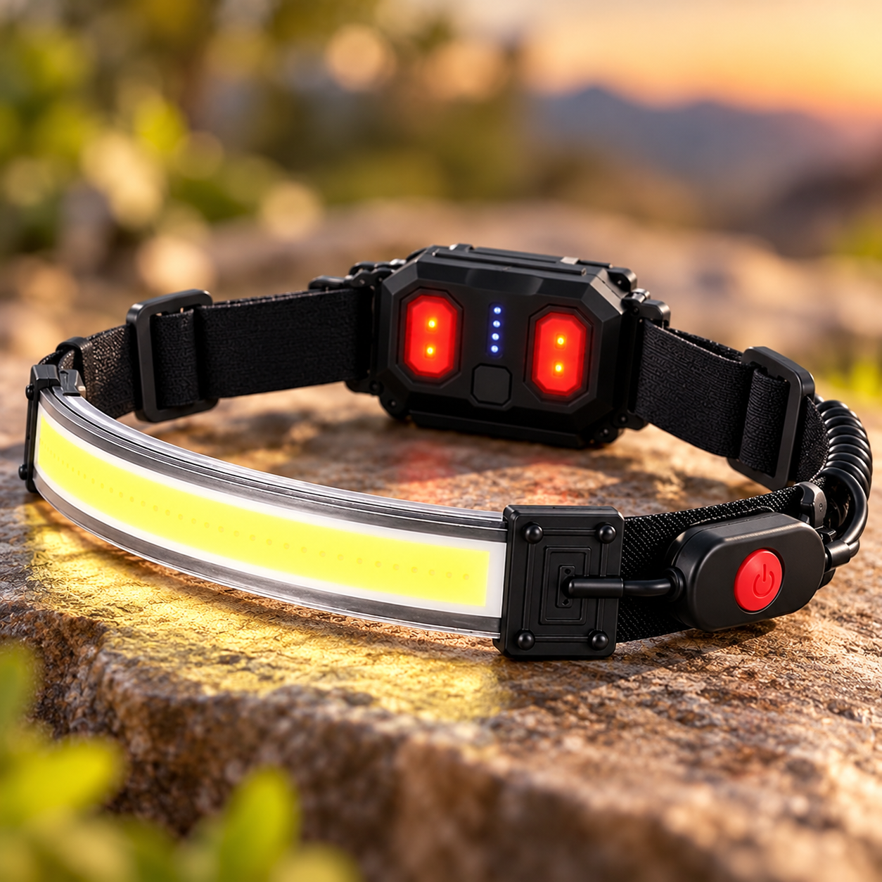 Налобний акумуляторний ліхтар XQ-T1C 26LED / Гнучкий ліхтар COB-стрічка з USB-зарядкою 3 режими 1 Налобний акумуляторний ліхтар XQ-T1C 26LED / Гнучкий ліхтар COB-стрічка з USB-зарядкою 3 режими