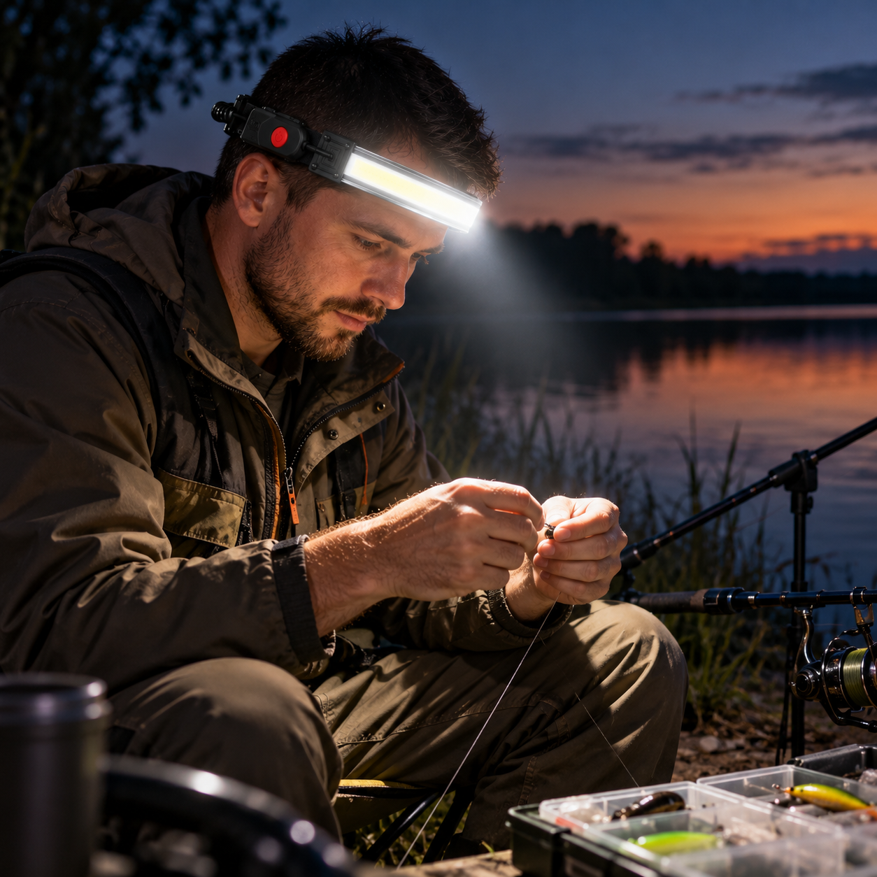 Налобний акумуляторний ліхтар XQ-T1C 26LED / Гнучкий ліхтар COB-стрічка з USB-зарядкою 3 режими 5 Налобний акумуляторний ліхтар XQ-T1C 26LED / Гнучкий ліхтар COB-стрічка з USB-зарядкою 3 режими - Зображення 5