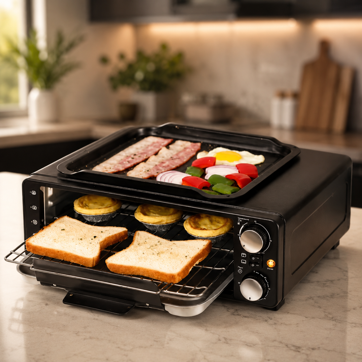 Настільна електропіч Top Kitchen TK-1400 / Духовка 6в1 4000 Вт 14л 1 Настільна електропіч Top Kitchen TK-1400 / Духовка 6в1 4000 Вт 14л