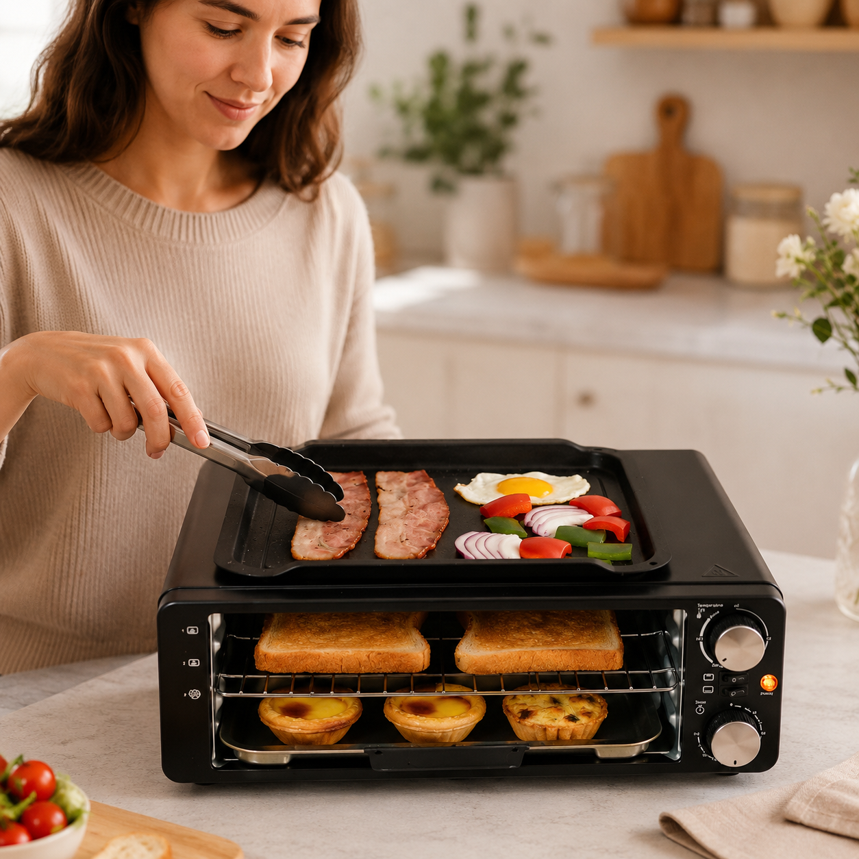 Настільна електропіч Top Kitchen TK-1400 / Духовка 6в1 4000 Вт 14л 2 Настільна електропіч Top Kitchen TK-1400 / Духовка 6в1 4000 Вт 14л - Зображення 2