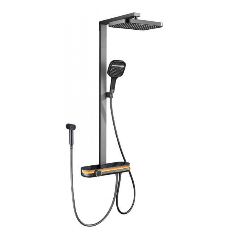 Душова стійка з тропічним душем Shower set YLN16090L / Змішувач для ванної кімнати AND Gold 1 Душова стійка з тропічним душем Shower set YLN16090L / Змішувач для ванної кімнати AND Gold