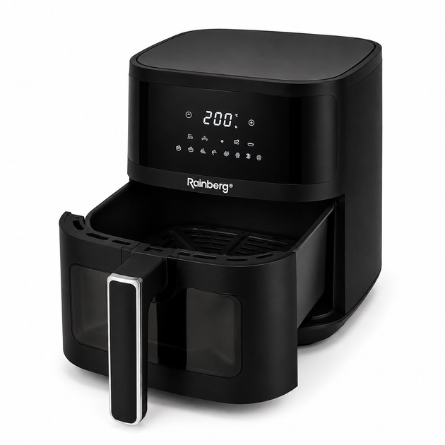Аерогриль Rainberg RB-2360 7 л потужністю 3500 Вт з сенсорним керуванням та LED-дисплеєм 3 Аерогриль Rainberg RB-2360 7 л потужністю 3500 Вт з сенсорним керуванням та LED-дисплеєм - Зображення 3