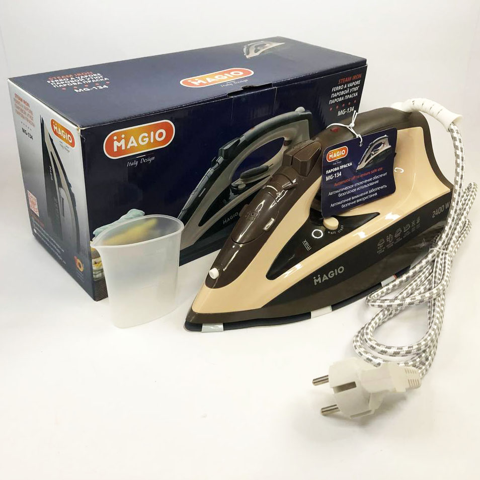 Праска Magio MG-134 2400 Вт, парова праска-очисник, праска електрична парова Beige 2 Праска Magio MG-134 2400 Вт, парова праска-очисник, праска електрична парова Beige - Зображення 2