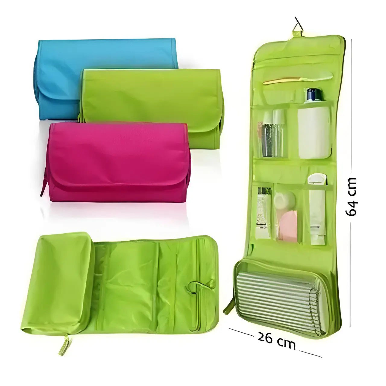 Органайзер дорожній сумочка Travel Storage Bag косметичка. Колір: зелений 5 Органайзер дорожній сумочка Travel Storage Bag косметичка. Колір: зелений - Зображення 5